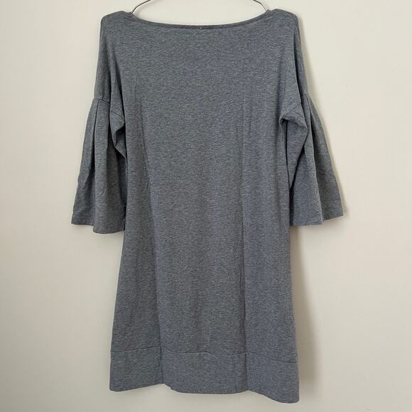 Splendid Gray Ruffle Sleeve Knee Length Dress Size S - Picture 4 of 13